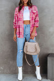 Rose French Style Plaid Button Up Shirt