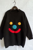 Clown Smile Knit Pullover Sweaters Winter Outfits