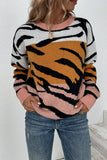 Tiger Stripe Knit Autumn Outfits Pullover Sweaters