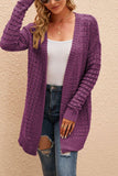 Fall Outfits Plain Crochet Knit Open Sweater Cardigans