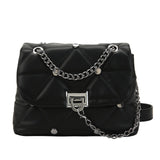 Paziye Stud Quilted Chain Link Crossbody bag