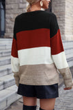Color Block Loose Pullover Sweaters