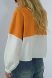 Colorblock Splicing Zipper Fleece Short Winter Outfits Jacket