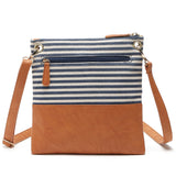 Paziye Striped Fringed Shoulder Crossbody Bag