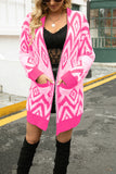 Winter Outfits Open Front Knitting Pockets Cardigan