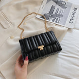 Paziye Rhombus Soft Leather Quilted Crossbody Bag