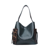 Paziye Leopard Print PU Magnetic Buckle Shoulder Bag