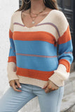 Winter Outfits Colorblock Knitting Pullover Sweater