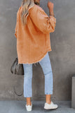 Winter Outfits Candy Color Button Pockets Raw Trim Denim Jackets