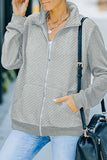 Zipper Turn Down Collar Pockets Long Sleeve Winter Coat Women