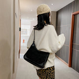 Paziye Lamb Wool Crossbody Bag