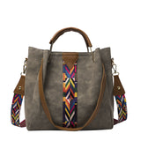Paziye Colorful Striped Square Crossbody Bag