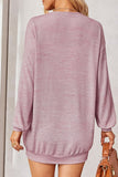 Plain Open Button Loose Knit Cardigans