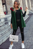 Women's Hooded Sleeveless Loose Casual Christmas Buttonless Fleece Jacket