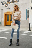 Fall Outfits Apres Ski Letter Knit Pullover Sweaters