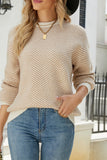 Wave Striped Two Tone Pullover Knit Sweaters