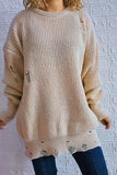 Plain Ripped Pullover Winter Outfits Sweater