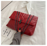 Minimalist Chevron Chain Tote Bag  Women Crossbody Bags
