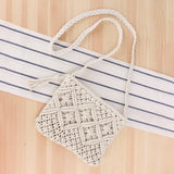 Tassel Handmade Woven Cotton Thread Crossbody Bag