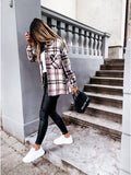 Plaid Flannel Shacket Jacket Women