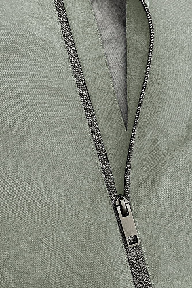 Plain Open Zipper Pockets Winter Outfits Hooded Outdoor Jackets