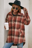 Plaid Flannel Shacket Jacket Women