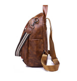 Paziye Brown Vintage Japanese Shoulder Backpack