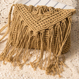Paziye Handmade Tassel Crossbody Bag Cotton Thread Woven Bag