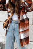 Plaid Buttoned Shacket Jacket Plaid Shirt Coat