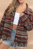 Lapel Button Up Aztec Jacket Winter Outfits Coat