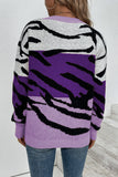 Tiger Stripe Knit Autumn Outfits Pullover Sweaters