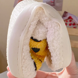 Couple home smiley face soft plush comfy warm slippers