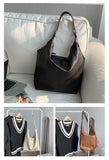 Soft Leather Tote Bag Niche Large Capacity Underarm Bag