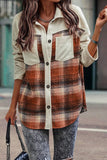Winter Outfits Plaid Patchwork Button Up Shacket