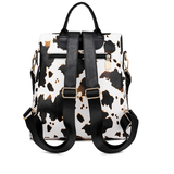 Paziye Leopard Print Cow Backpack