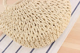 Paziye Semi Circle Straw Crossbody Bag