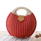 Shell Shaped Straw Woven Tote Bag