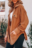 Turn Down Collar Single-breasted Wollen Coat