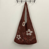 Paziye Floral Pattern Crochet Tote Bag
