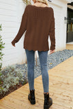 Plain Hollow Out Long Sleeve Sweater