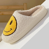 Couple home smiley face soft plush comfy warm slippers