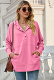 Snap Button Down Kangaroo Pocket Hoodies