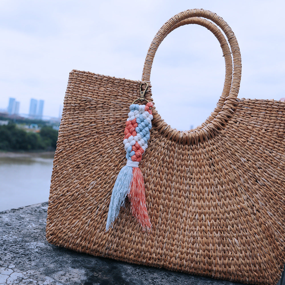 Paziye Hand Woven Bag Pendant Mermaid Keychain