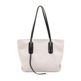 Top Handle Plush Tote Bag