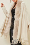 Fleece Open Front Tassle Kniting Long Cardigan Winter Outfits