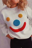Clown Smile Knit Pullover Sweaters Winter Outfits