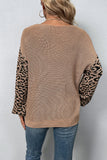 Leopard Lantern Autumn Outfits Sleeve Crosscriss Sweater