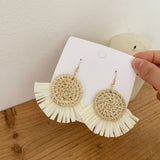 Paziye Hand Woven Rattan Earrings