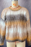 Tie Dye Cable Knit Short Length Sweater winter outfits Top