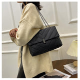 Minimalist Chevron Chain Tote Bag  Women Crossbody Bags